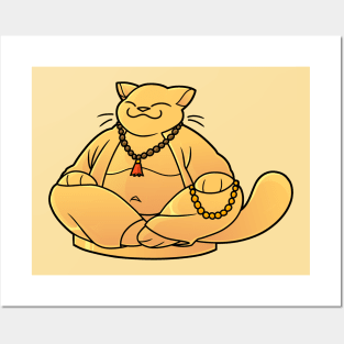 Buddha Cat Posters and Art